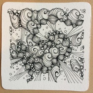 black and white zentangle